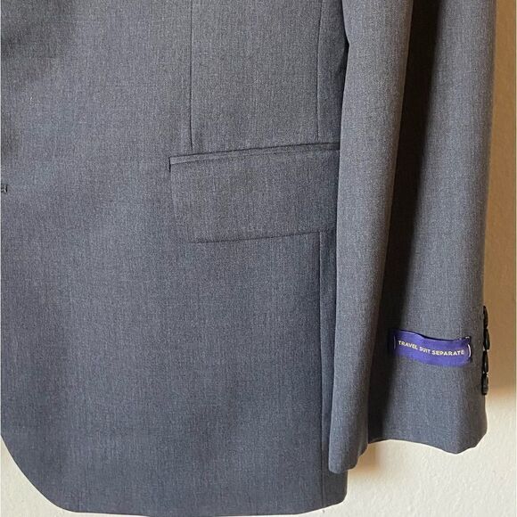 Stafford Classic Wool Gray Blazer Size 44L - Picture 7 of 9